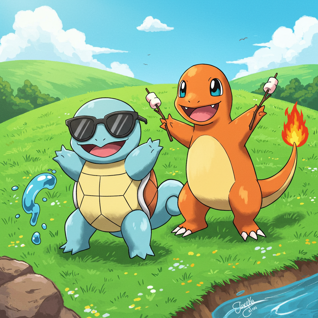 Are Squirtle and Charmander friends