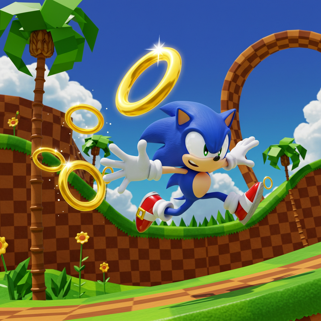 Why does Sonic collect gold rings