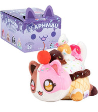 Load image into Gallery viewer, Aphmau Ice Cream Litter 8 MeeMeows 6 Inch Plush mystery box with colorful ice cream-themed cat plush toy.
