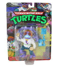 Teenage Mutant Ninja Turtles Classic Baxter Stockman action figure in collectible packaging with accessories.