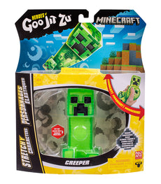 Heroes of Goo Jit Zu Minecraft Creeper collectible toy in packaging.