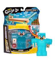 Load image into Gallery viewer, Heroes of Goo Jit Zu Minecraft - Steve With Diamond Armour And Sword
