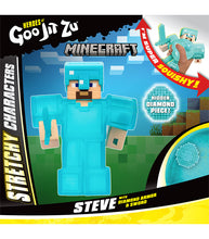 Load image into Gallery viewer, Heroes of Goo Jit Zu Minecraft - Steve With Diamond Armour And Sword
