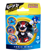 Load image into Gallery viewer, Goo Jit Zu Minis Sonic Shadow stretchable toy figure in packaging.
