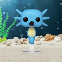 Load image into Gallery viewer, Horsea Pokemon POP! Vinyl Figure in aquatic display setting.
