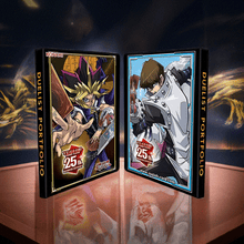 Load image into Gallery viewer, Yu-Gi-Oh! Yugi &amp; Kaiba Quarter Century 9-Pocket Duelist Portfolio with iconic artwork celebrating 25 years, displayed on a duel-themed background.
