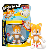 Load image into Gallery viewer, Goo Jit Zu Sonic Glow Surge - Tails action figure, glow-in-the-dark, stretchy, durable toy packaging.
