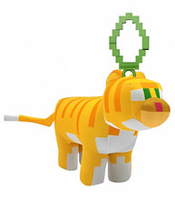Load image into Gallery viewer, Minecraft 5 Inch Cat Bag Hanger Plush with clip-on pixelated design.
