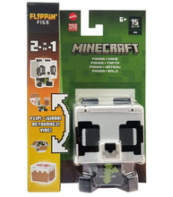 Load image into Gallery viewer, Minecraft Flippin&#39; Figs 2-in-1 Panda and Cake toy, featuring pixelated design and flip-to-transform action for collectors.
