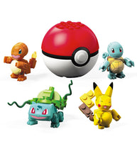 Load image into Gallery viewer, MEGA Pokemon Kanto Region Pikachu, Charmander, Bulbasaur, Squirtle
