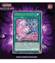 Load image into Gallery viewer, Yu-Gi-Oh! Rage of the Abyss Booster Box with Mimighoul Charm spell card.
