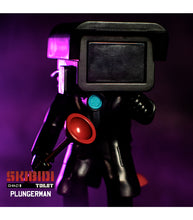 Load image into Gallery viewer, Skibidi Toilet Mystery Figure Series 1 - Plungerman collectible toy in dark setting.
