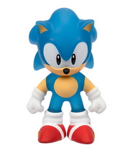 Load image into Gallery viewer, Goo Jit Zu Sonic Glow Surge toy figure, stretchy and glow-in-the-dark.
