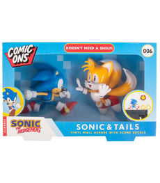 Sonic The Hedgehog Comic Ons - Sonic and Tails wall heroes set with decals in packaging.