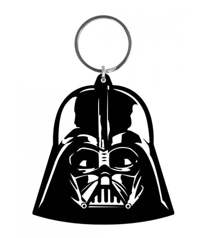 Star Wars Darth Vader Rubber Keychain with iconic helmet design.