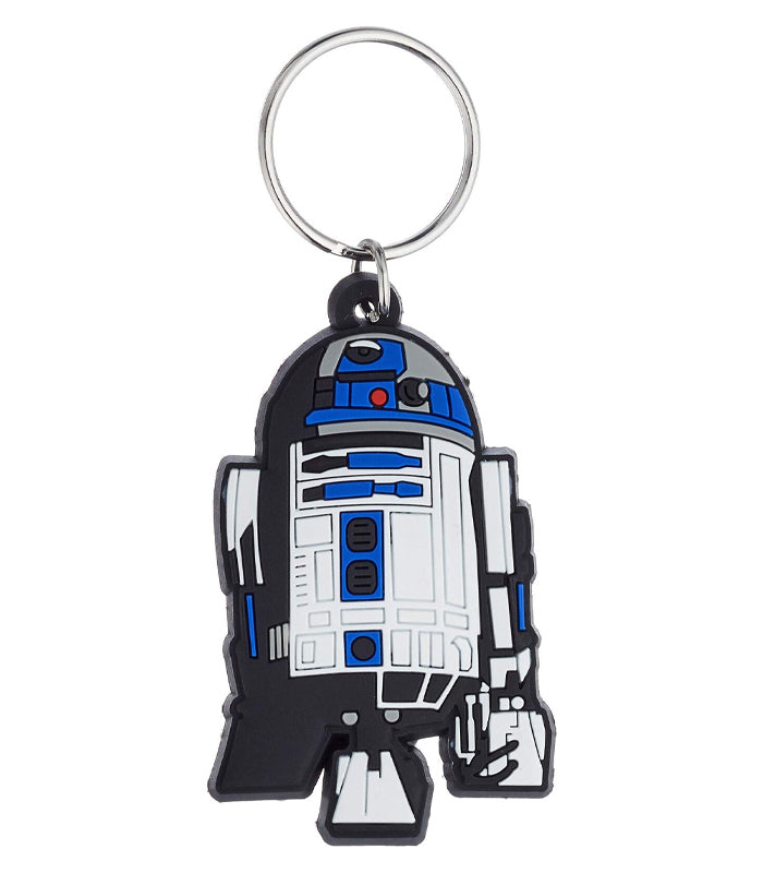 Star Wars R2-D2 Rubber Keychain with vibrant detailing and durable design.