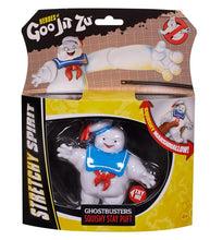 Load image into Gallery viewer, Goo Jit Zu Ghostbusters Stay Puft squishy toy in packaging with marshmallow texture.
