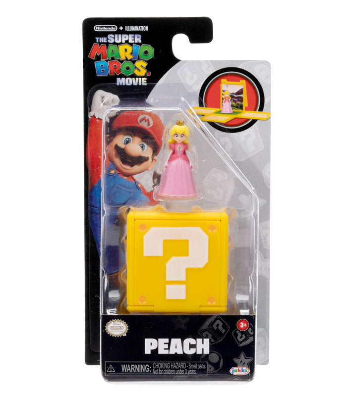 Super Mario Bros. Movie 3cm Peach Mini Figure with Question Block