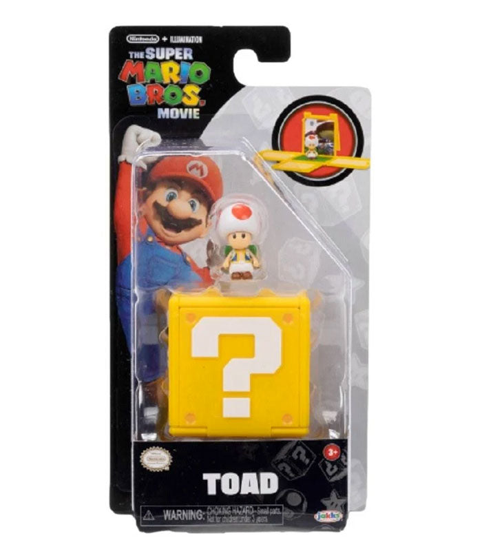 Super Mario Bros. Movie 3cm Toad Mini Figure with Question Block