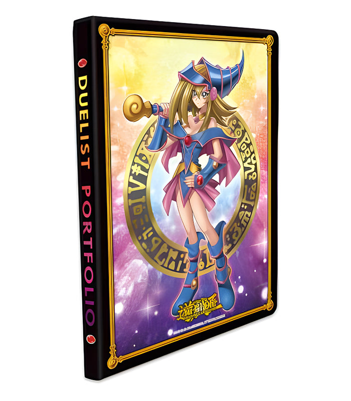 Yu-Gi-Oh! Dark Magician Girl 9-Pocket Duelist Portfolio with colorful artwork on cover.