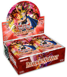 Yu-Gi-Oh! Pharaoh's Servant Reprint Booster Box featuring artwork and unopened packs.