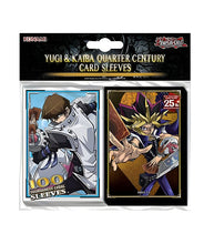 Load image into Gallery viewer, Yu-Gi-Oh! Yugi &amp; Kaiba Quarter Century Sleeves 100 Pack featuring iconic duelist artwork, celebrating 25 years.
