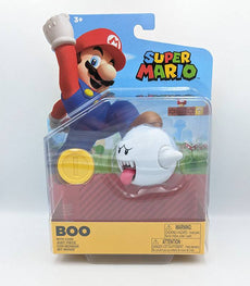 Super Mario Boo 4 Inch Figure with Coin in Packaging