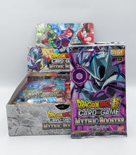 Load image into Gallery viewer, Dragonball Super Card Game: Mythic Booster, Booster Pack (MB-01) pack and display box
