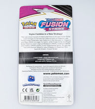Load image into Gallery viewer, Pokémon TCG Sword &amp; Shield Fusion Strike Blister Pack - Tepig back of pack
