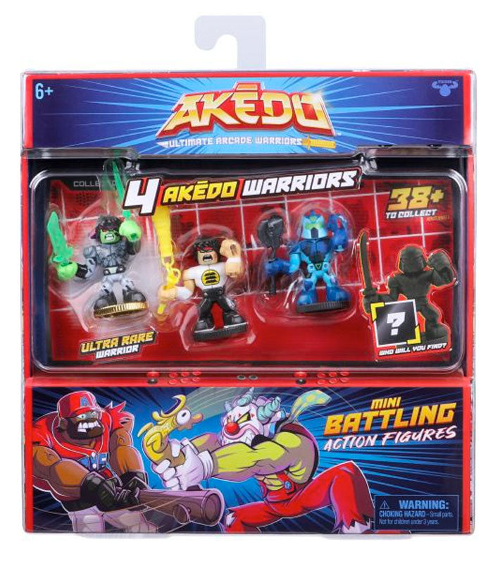 Akedo Ultimate Arcade Warrior Collectors Pack - Chux Lee, Hypertlock & Glitchblade