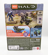 Load image into Gallery viewer, Halo Infinite Mega Construx Recon Getaway back of box
