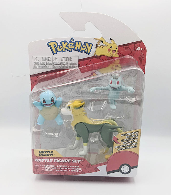 Pokemon Battle Figures - Squirtle, Boltund and Machop