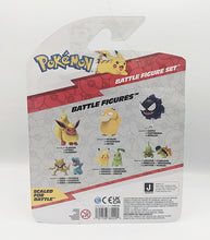 Load image into Gallery viewer, Pokemon Battle Figures - Pikachu, Wynaut and Leafeon back of pack
