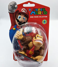 Super Mario 2.5 inch mini figure of Donkey Kong in packaging, featuring signature red tie.