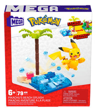 Load image into Gallery viewer, MEGA Pokemon Pikachu Beach Splash Construction Set
