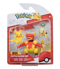 Pokemon Battle Figure - Pikachu, Magmar and Turtwig