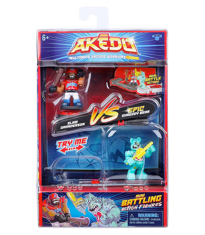 Akedo Ultimate Arcade Warriors Versus Pack - Slam Granderson VS Epic Shreddy Bear