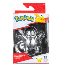 Load image into Gallery viewer, Squirtle Pokémon 25th Anniversary Silver 4 Inch Vinyl Figure
