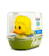Load image into Gallery viewer, TUBBZ Fallout Vault Girl Collectible Duck in packaging
