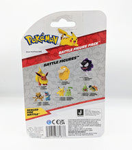 Load image into Gallery viewer, Pokemon Battle Figures - Pikachu and Chikorita back of box

