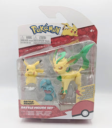 Pokemon Battle Figures - Pikachu, Wynaut and Leafeon